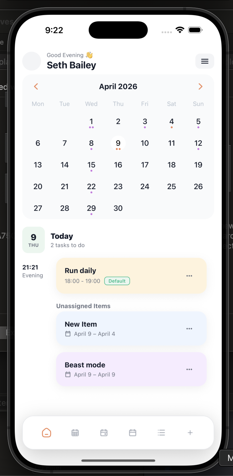 Planful calendar view